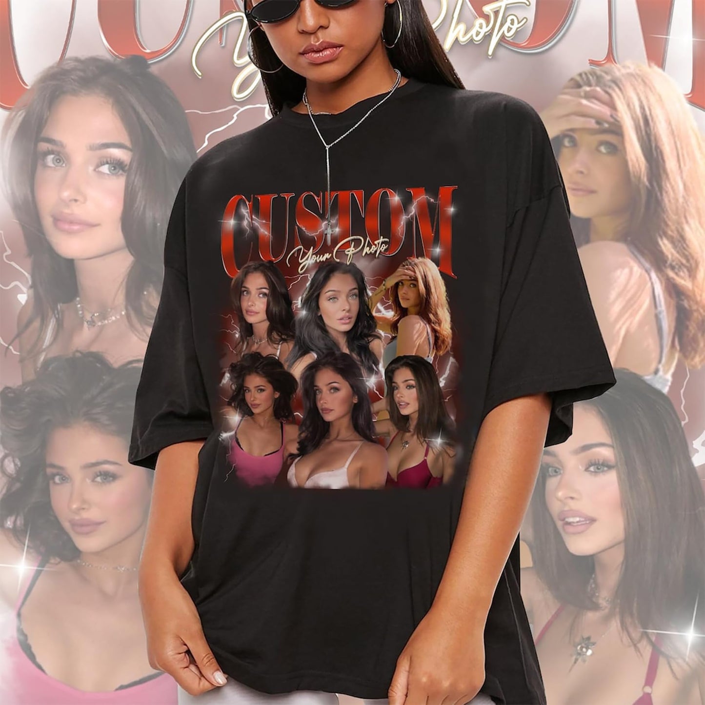 Custom Your Own Bootleg Shirts, Custom Bootleg Rap Tee, Your Custom Text Shirt, Custom Photo Vintage T-Shirts, Customa Bootleg Tee, Custom Graphic Tees, Birthday Gift