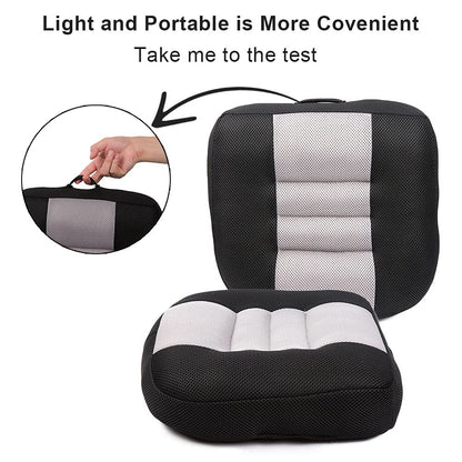 Car Booster Seat Cushion Raise The Height for Short People Driving Hip (Tailbone) and Lower Cack Fatigue Relief Suitable for Trucks, Cars, SUVs, Office Chairs, Wheelchairs (Pure Black)