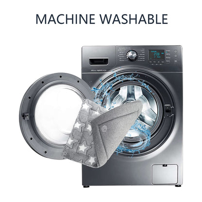 EMPSIGN Dog Bed Mat for Dog Cage (92 * 61 * 2.8cm, Dog Bed Pad Reversible (Cool & Warm), Machine Washable, Pet Sleeping Mat for Medium to Large Dogs, Grey, Star Pattern