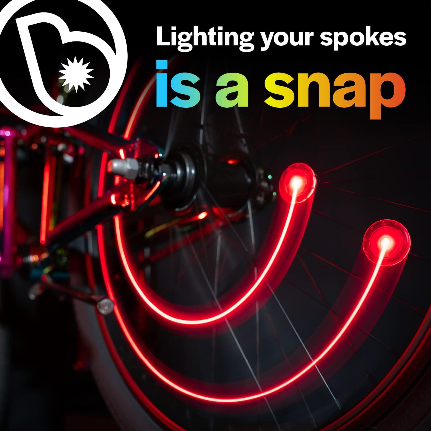Brightz Bike Wheel Lights (Orbit 2-Pack Red) LED Bicycle Light Kids Bike Accessories Decorations Christmas Xmas Gift Present Stocking Stuffer for Grandson Granddaughter Idea for Boys Girls Tweens