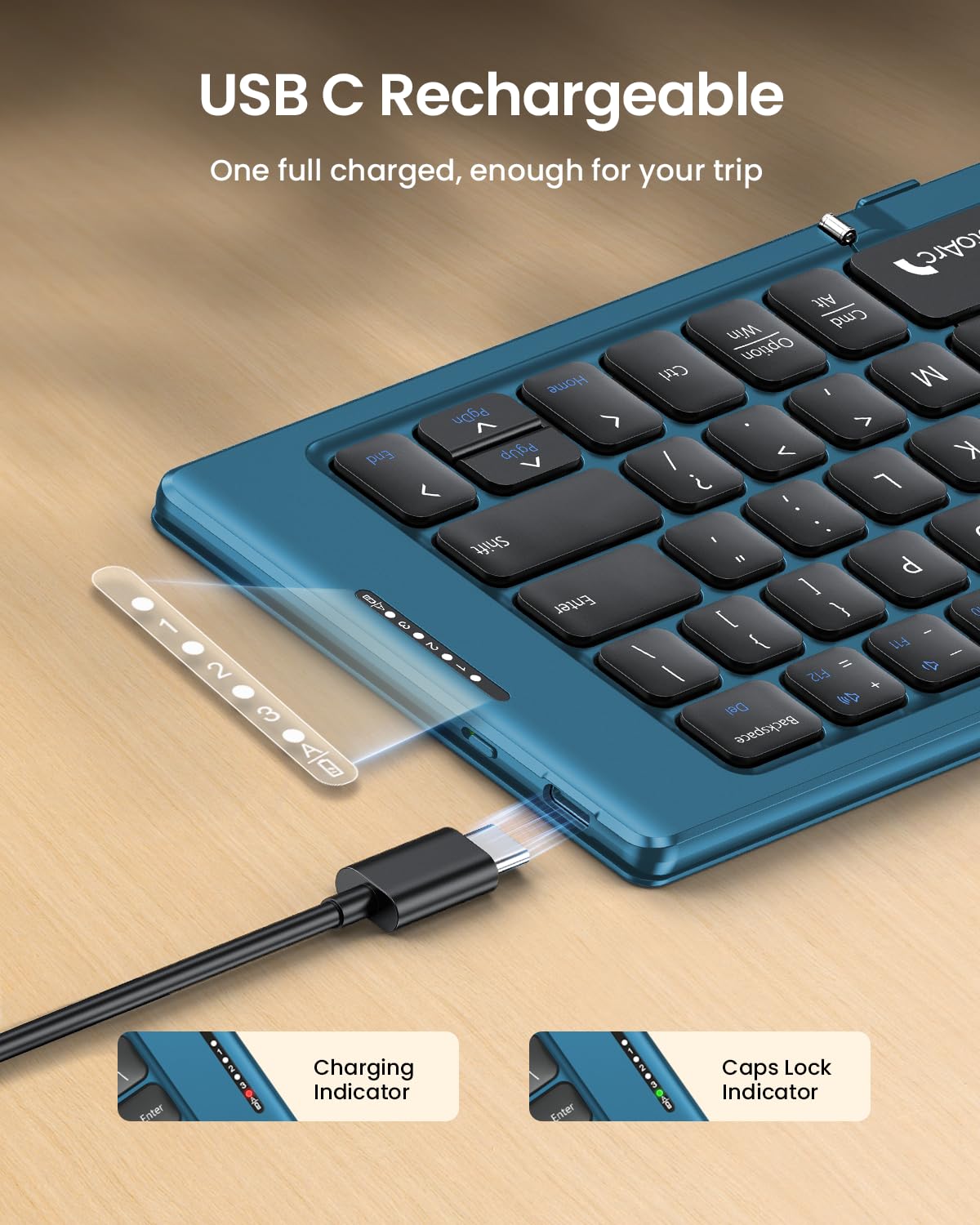 ProtoArc Foldable Compact Keyboard, XK04 Portable Bluetooth Keyboard with PU Leather Cover, Pocket-Sized Wireless Travel Keyboards for iPad, iPhone, Smartphone, Tablet and Laptop - Black