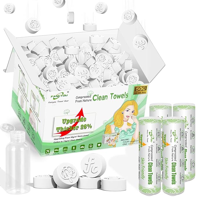 Compressed Towel Tablets Bulk 500 Pcs