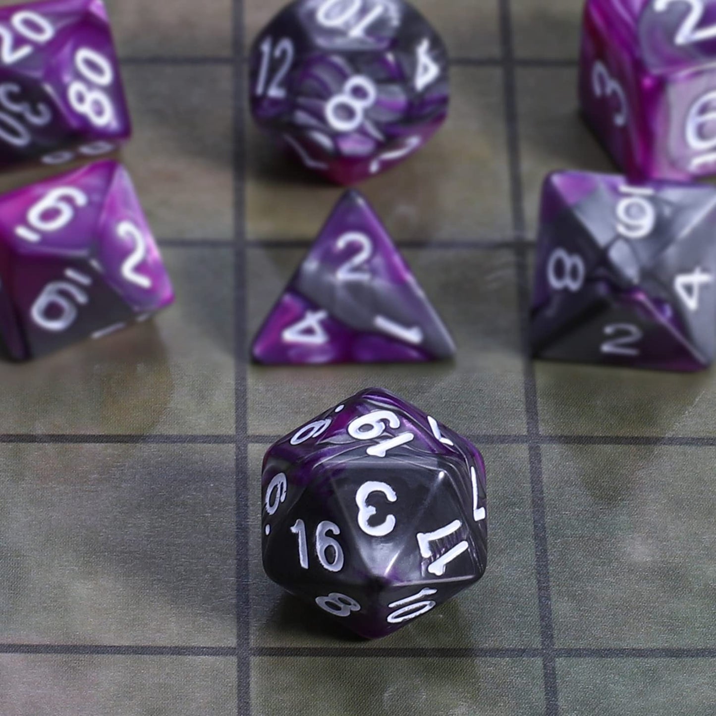 CiaraQ DND Polyhedral Dice Set with Dice Bag for Dungeons and Dragons RPG MTG Role Playing Table Games