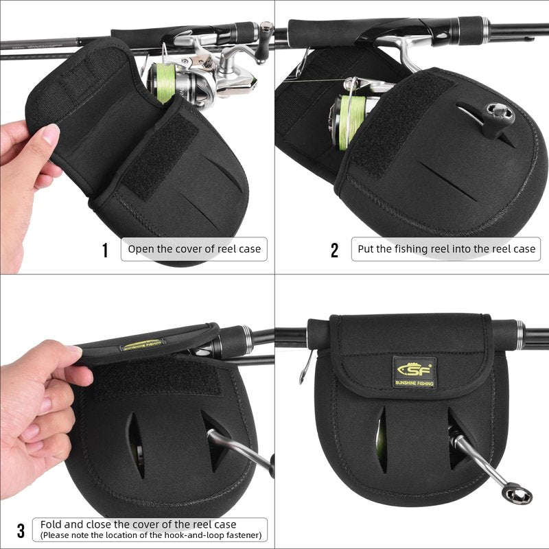 SF Spinning Reel Cover Case Bag Pouch Glove Fit up to 4000 to 6000 Series Spinning Reels M