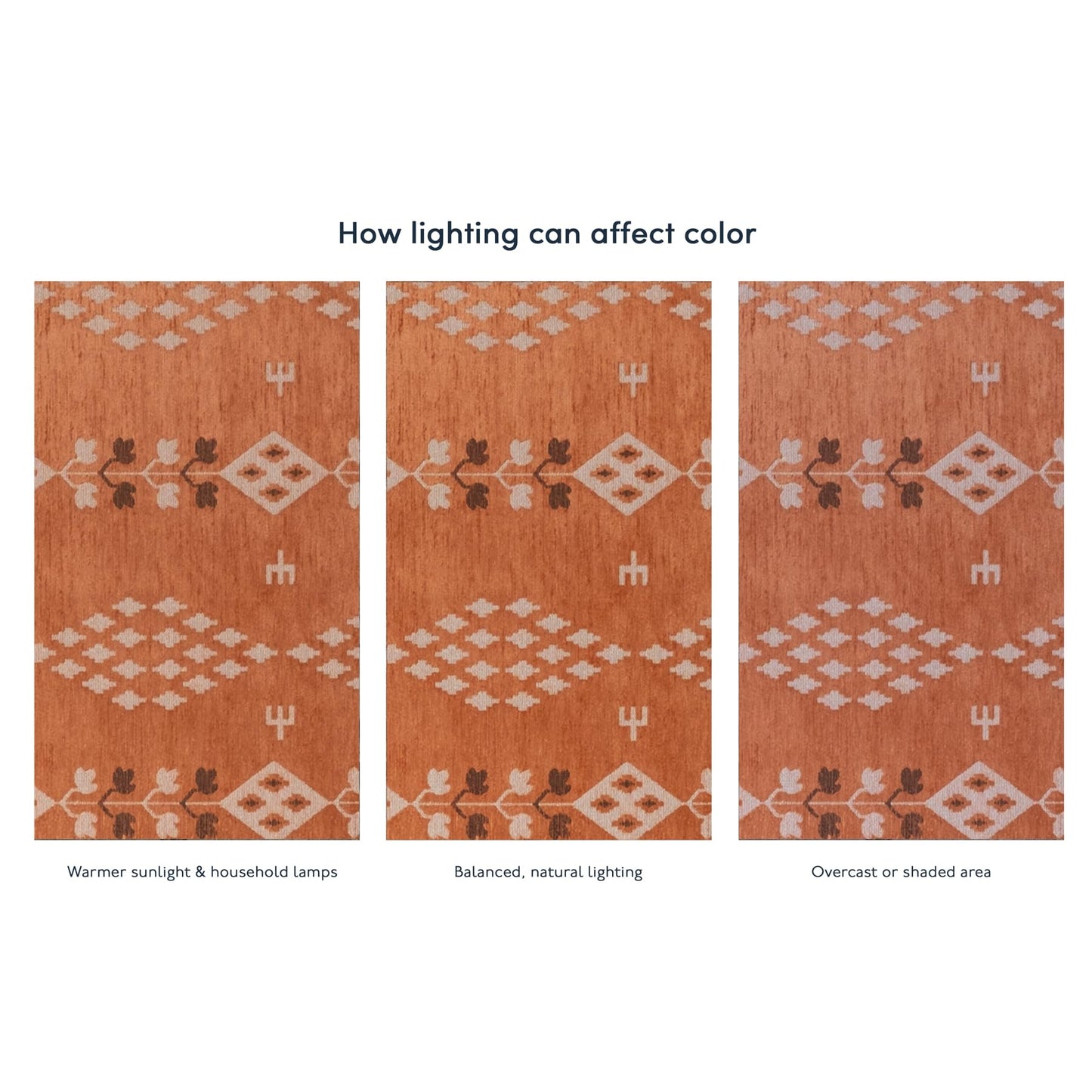 Revival Rugs Garland 5'x8' Washable Area Rug for Living Room Bedroom Dining Room - Oeko-TEX Certified, Peach