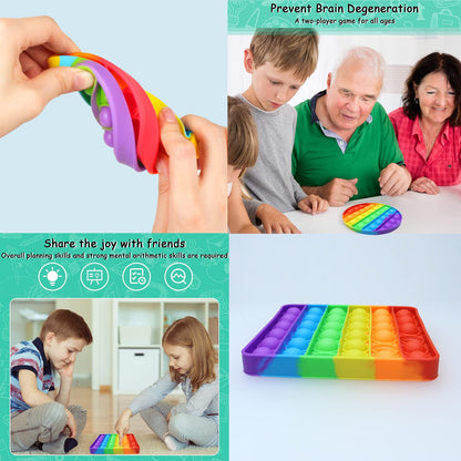 80 Pack Fidget Toys Pack,Pop Its Relieves Stress and Anxiety Sensory Toy for Kids Girls Adults ADHD,Christmas Party Favor,Classroom Rewards Prizes,Pinata Stuffers,Bulk Rewards Boxfor Boys and Girls