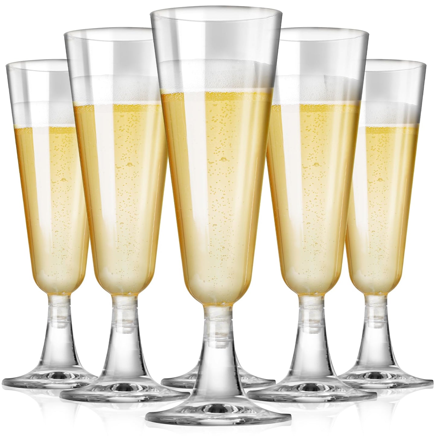SUREHOME Pink Champagne Flutes Plastic Champagne Glasses Disposable Mimosa Glasses 40 Pack 5 Oz Acrylic Stemware Cocktail Cups Bulk for Valentines Wedding Toasting Engagement Party Supplies
