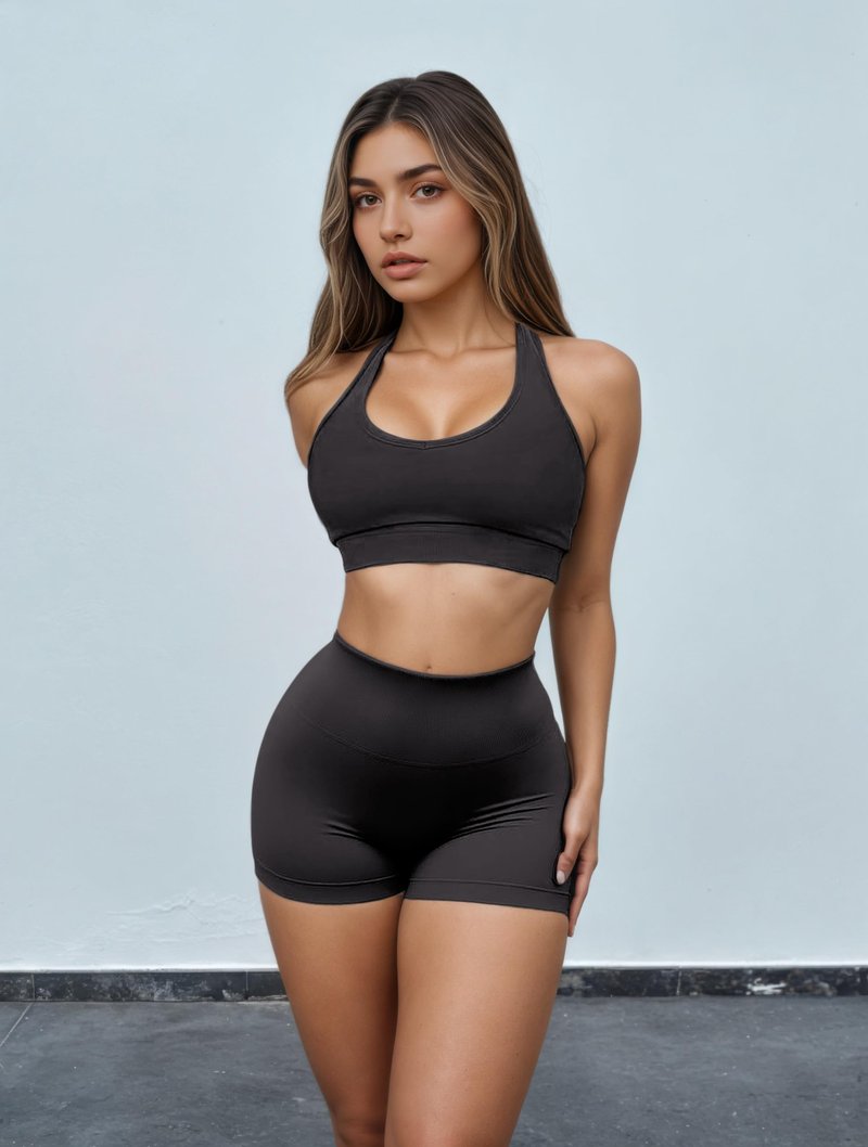 SEASUM Women Seamless Contour Short 5" Workout Shorts Back Scrunch Butt High Waisted Tummy Control Gym Yoga Bottom Black XL