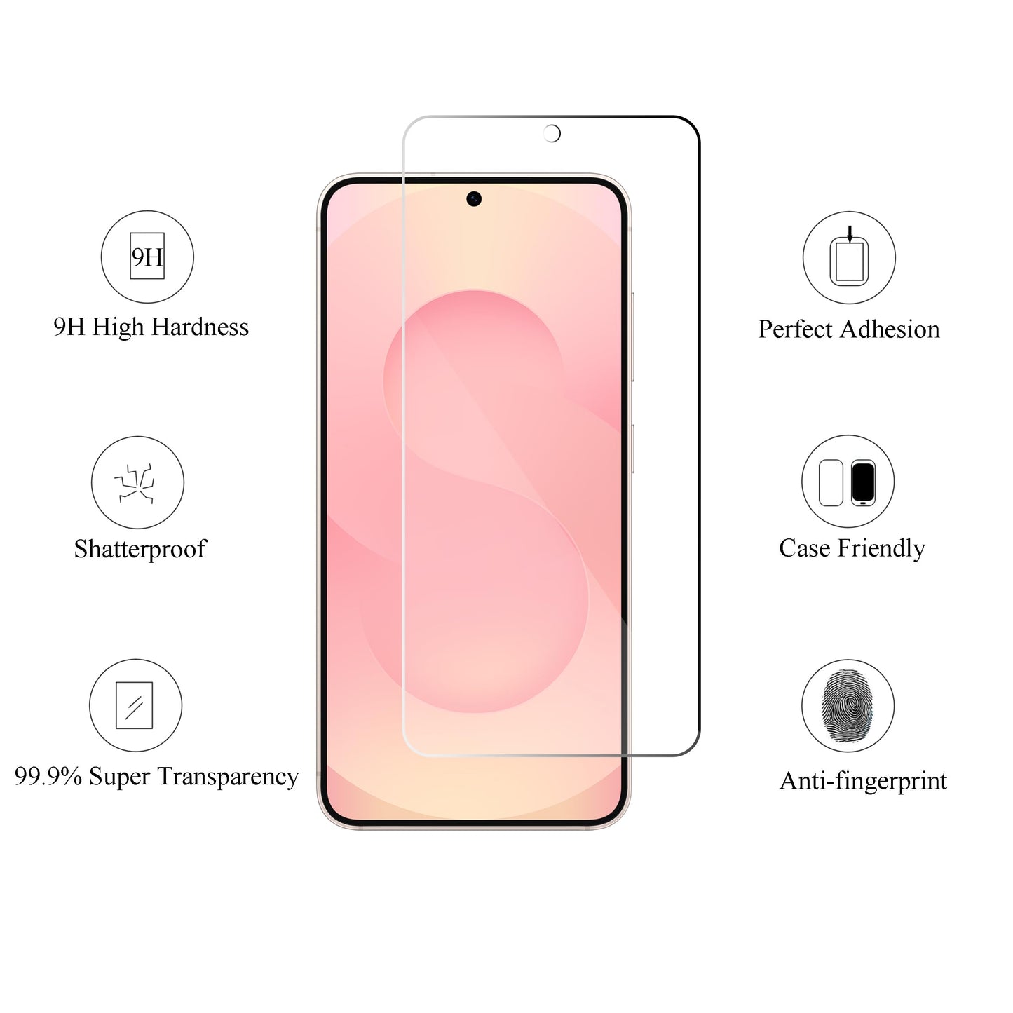 Ailun Screen Protector for Galaxy S22+/S22 Plus 5G 6.6 Inch Display 3Pack + 3Pack Camera Lens Tempered Glass Fingerprint Unlock 0.25mm Clear Anti-Scratch Case Friendly [Not For S22 Ultra]