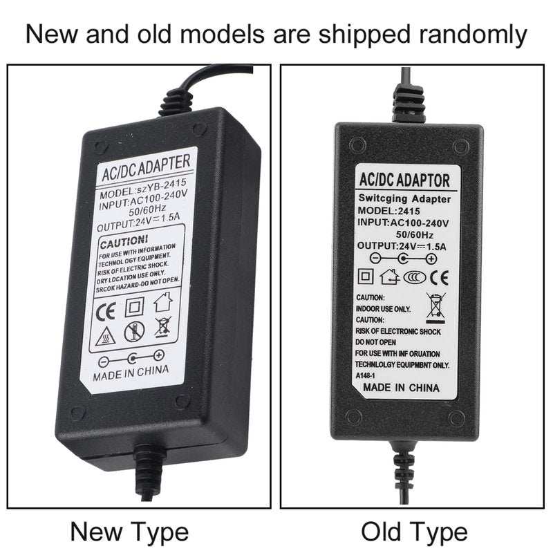 Switching Adapter 24V 1.5A AC, High Efficiency Power Supply with Wide Input Voltage Range, Short Circuit Protection, Anti Interference, for Electric Scooter