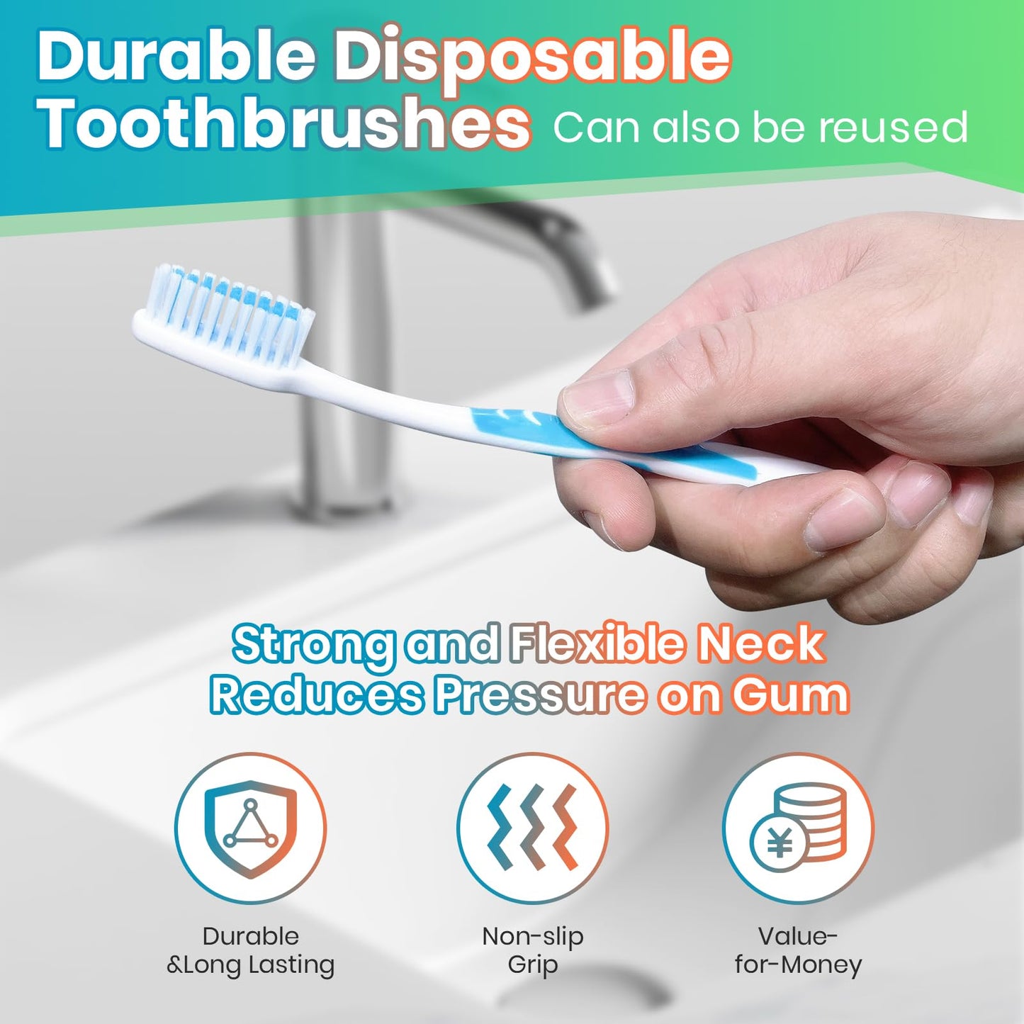 30 Pack Bulk Toothbrushes with Covers, Individually Wrapped Tooth Brush Pack for Adults & Kids, Disposable Toothbrush Medium Soft for Travel, Donations, Hotels