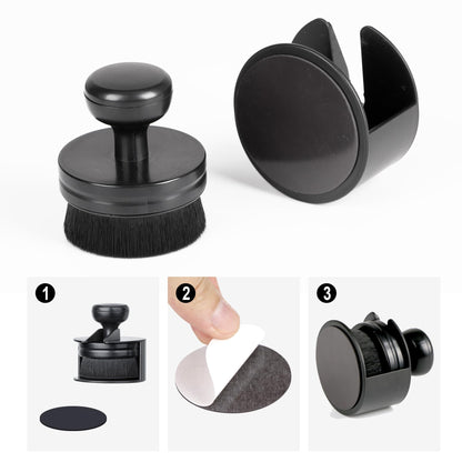 BABYSHEEP Car Tire Shine Applicator,Vegan Tire Shine Brush with Stand for Auto Detailing Cleaning Service (Black)