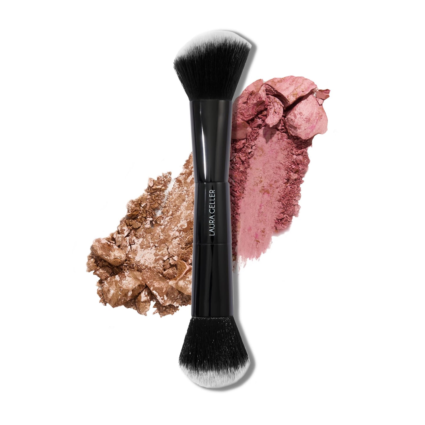 LAURA GELLER NEW YORK Retractable Black Kabuki Brush for Liquid, Cream and Powder Face Makeup With Aluminum Handle