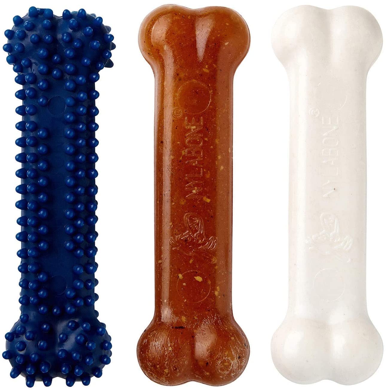 Nylabone Puppy Starter Kit, Pack of 3 Dental Dog Chew Bones, Teething, Gentle, Graduate, Small, for Puppies Up to 11 kg