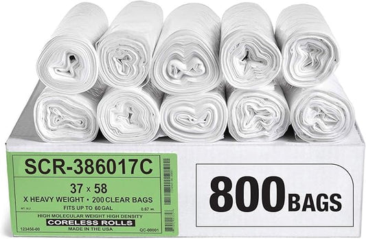 Aluf Plastics 55-60 Gallon Trash Bags Source Reduction Series Value High