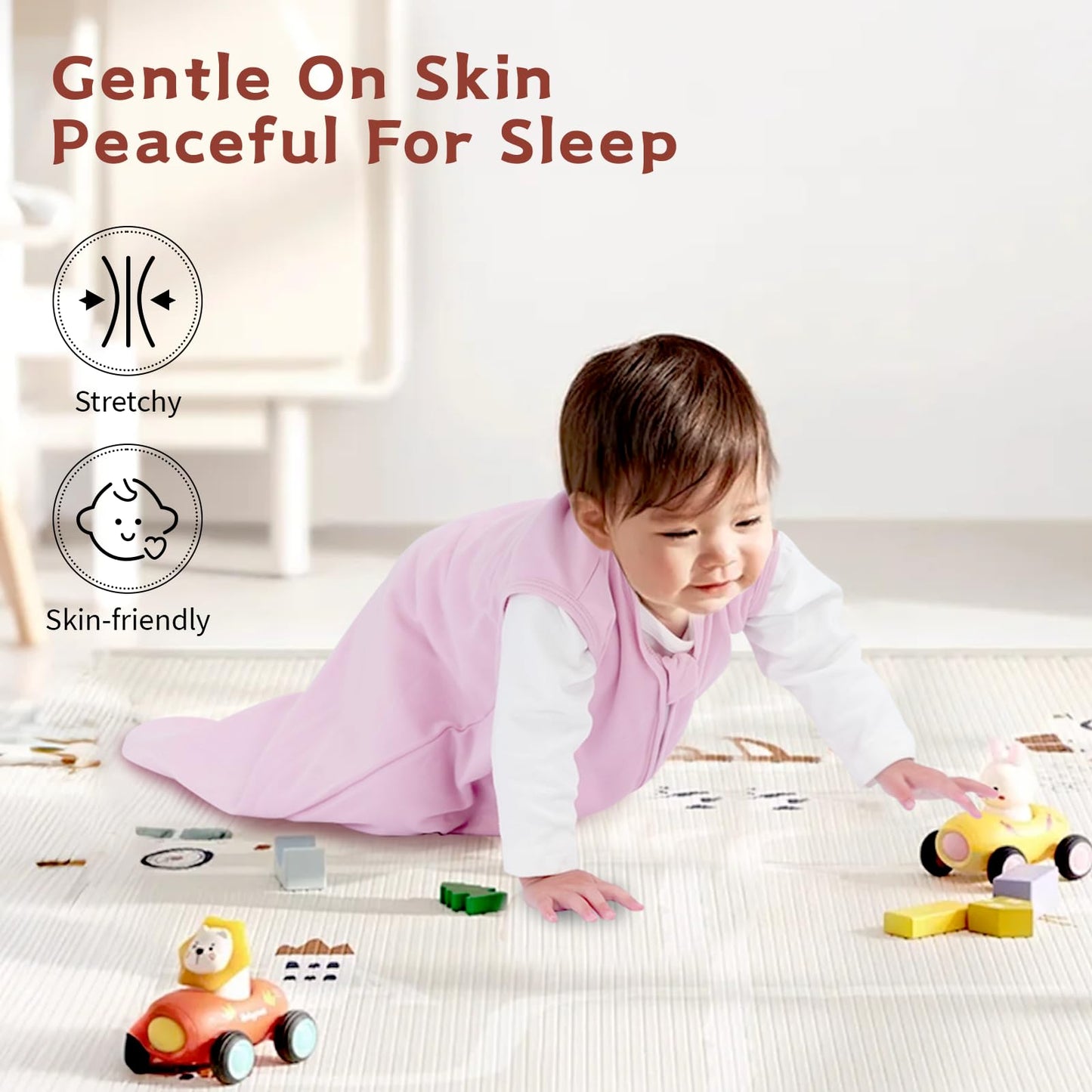Wrrernsin Baby Sleep Sack 0-6 Months,100% Cotton TOG 0.5 Wearable Blanket for Newborn and Infant, 3 Pack 2-Way Zipper Lightweight Sleeping Bags for Toddler