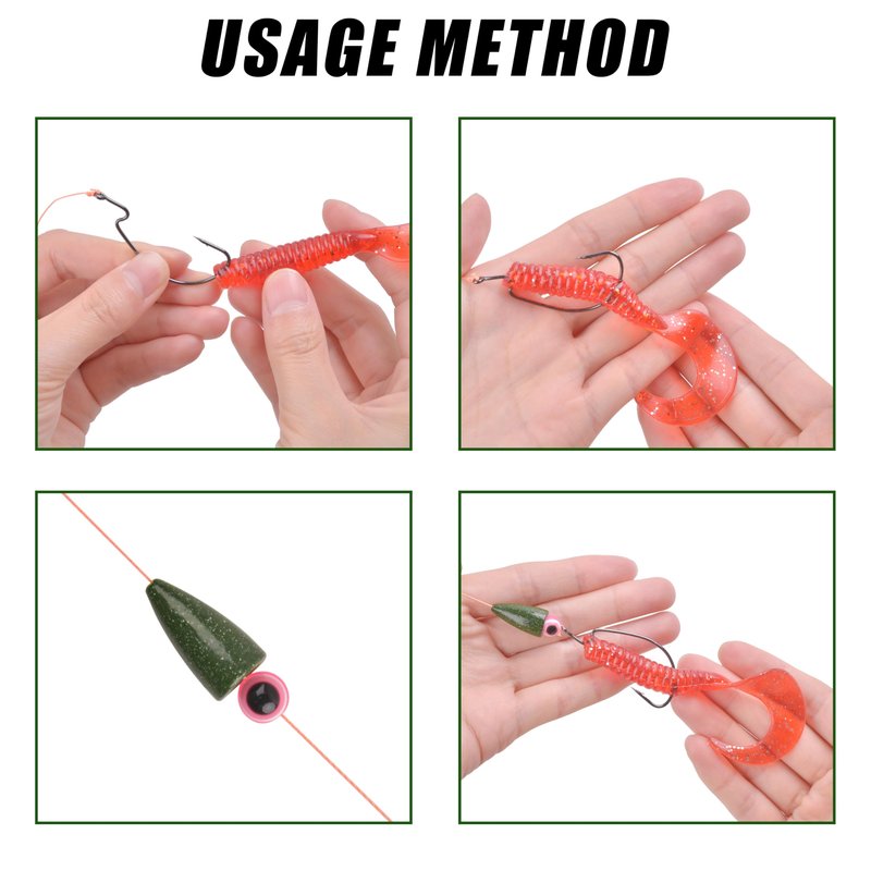 Bullet Fishing Sinkers Bass Fishing Weights Kit, 60pcs Worm Fishing Slip Weights Painted Pitching Flipping Weight Worm Weights for Bass Fishing Texas Rig Carolina Rig