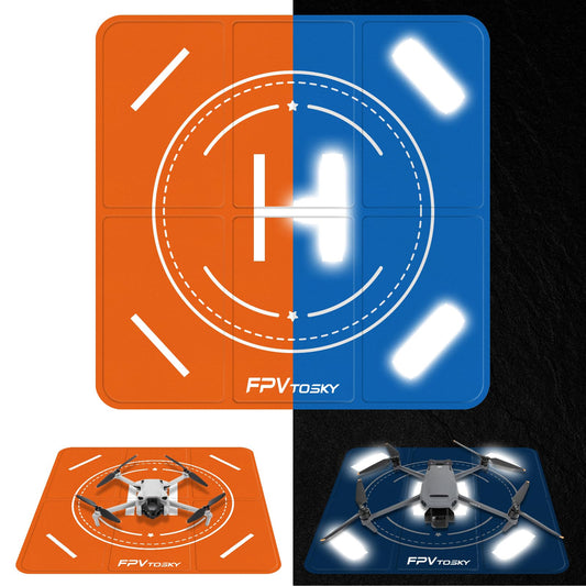 FPVtosky Weighted Drone Landing Pad, Universal 20"(51cm) Fast-fold Double Sided Waterproof Landig Pad Weighted for DJI Mini 3 Pro/Mini 2 /Mini 3/ Mavic 3 / Air 3/Avata/FPV/Phantom Drones etc