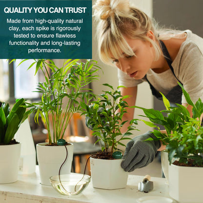 Blumat Classic Plant Watering Stakes - Self-Watering Insert for Indoor and Outdoor Plants - Automatic Slow Release Irrigation System for Potted Plants - Houseplant Care Device (12 Pack)