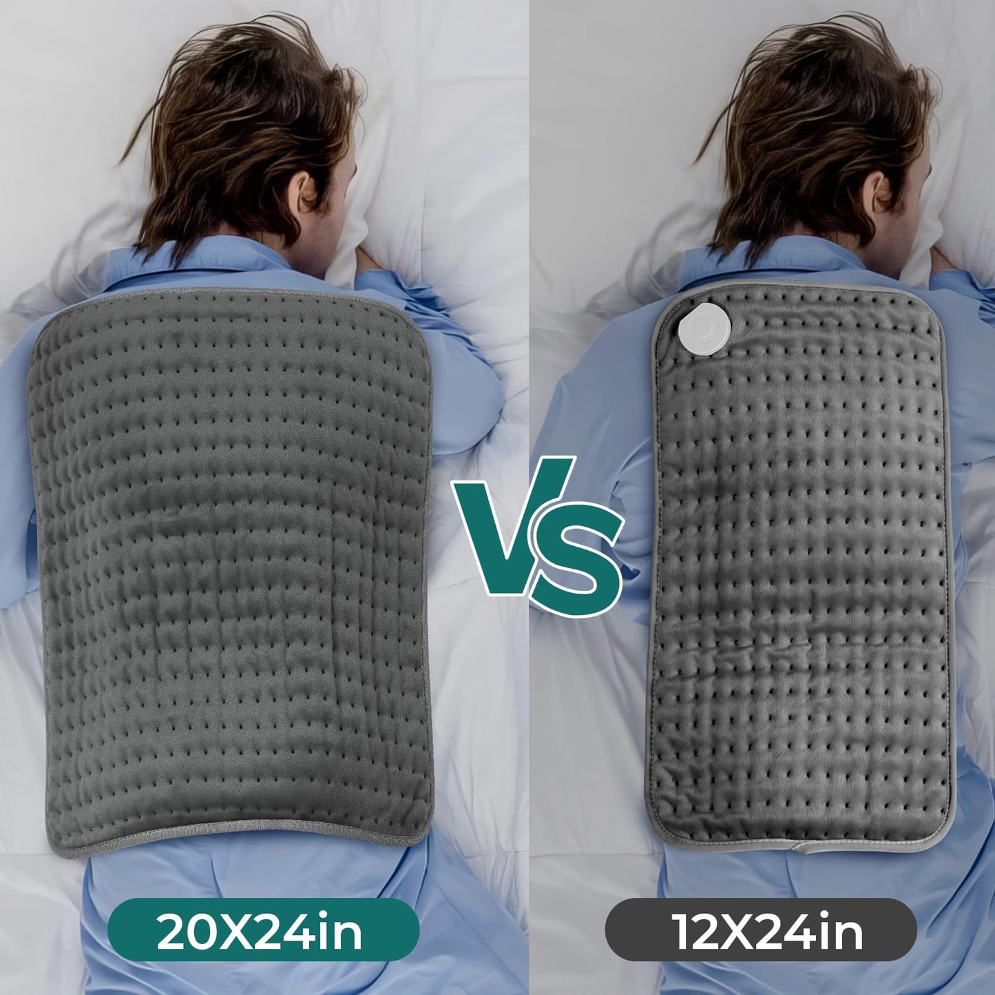 XXXL Heating Pad for Back & Women, Electric Large Heating Pads for Period Cramps Shoulder Neck Legs Pain Relief, 17"x33" King Size Heat Pad, Auto Off, Birthday Mother’s Day Gifts for Mom Dad Women Men