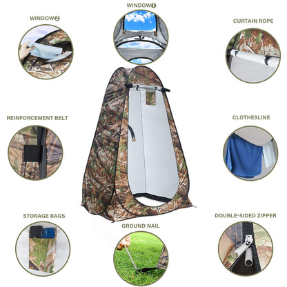 anngrowy Pop Up Privacy Tent for Shower Portable Outdoor Camping Bathroom Toilet Changing Dressing Room Privacy Shelters Room for Hiking and Beach Sun Shelter Picnic Fishing– UPF40+ Waterproof