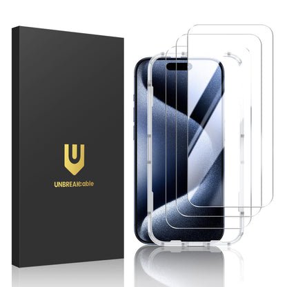 UNBREAKcable Shatterproof Tempered Glass Screen Protector for iPhone SE 2022/SE 2020, iPhone 8/7 [3-Pack] [99.99% HD Clear] [Easy Installation Frame] [9H Hardness][Bubble Free] for Apple 4.7''