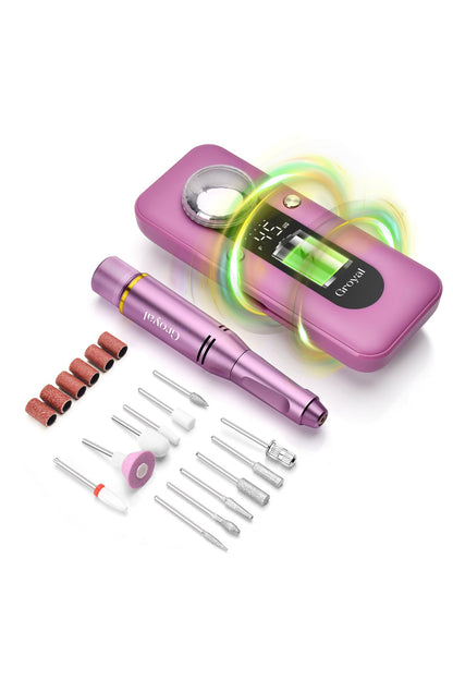 Electric Nail Drill Professional, 45000RPM Cordless Electric Nail File for Acrylic Gel Nails, Professional Nail Drill Manicure Pedicure Polishing Shape Tools for Home Salon