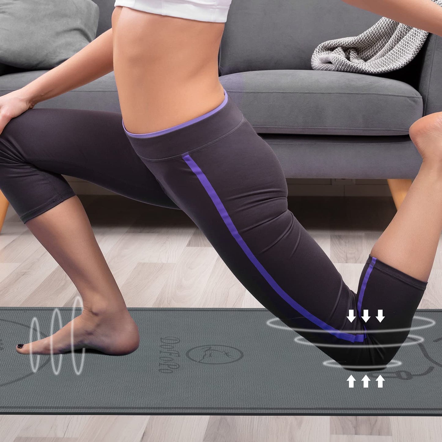 Jump Rope Mat 71"x24" Large Non-Slip Indoor Outdoor Exercise Fitness Mat, High-Density Workout Shock Absorption for Home Gym Flooring Concrete Jumping Rope