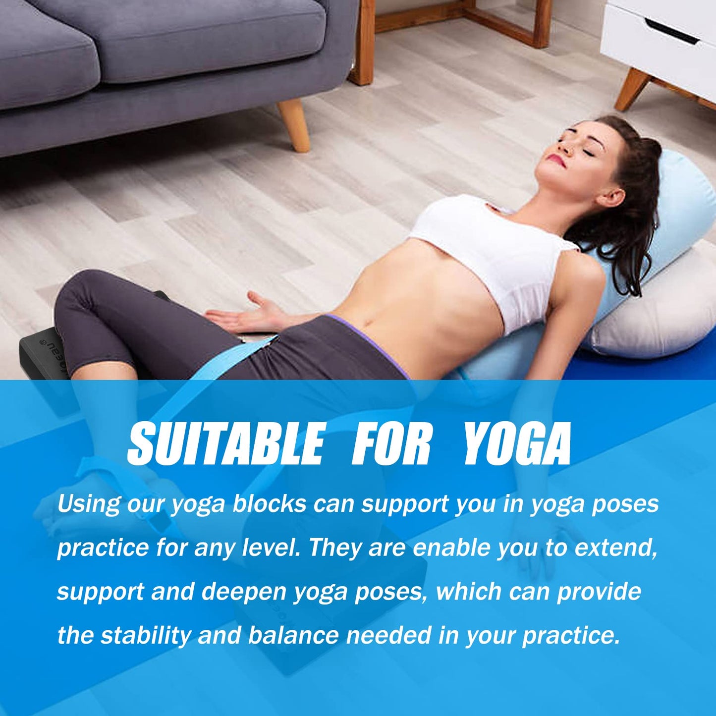 2 Pack Non-Slip Professional Squat Wedge Blocks - Heel Elevated Ramp for Squats, Calf Raises Platform for Men Women, Slant Board Trainer for Fitness, Pushup, Weightlifting, Yoga