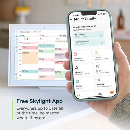 Skylight Calendar: 15-inch Digital Calendar & Chore Chart, Smart Touchscreen Interactive Display for Family Schedules – Wall Mount Included, Great for Organizing Your 2025 Wall Planner