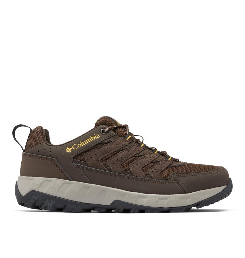 Columbia Men's Strata Trail Low, Cordovan/Golden Yellow, 11.5