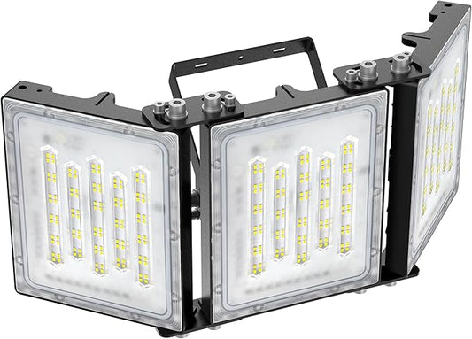 STASUN 300W LED Flood Light, Mini Series Outdoor Floodlight, 30000LM 6000K Daylight White, IP66 Waterproof, 3 Adjustable Heads, Exterior Flood Lights for Backyard, Driveway, Garage, Patio, Barn