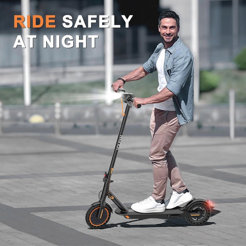 Electric Scooter for Adults - 250W/350W/500W Motor, 8.5"/10" Solid Tires | Up to 22 MPH, Dual Braking System