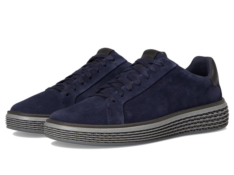 Cole Haan Men's Grandpro Court Skyweave Sneaker, Midnight Moon Suede/Raven, 13-W US