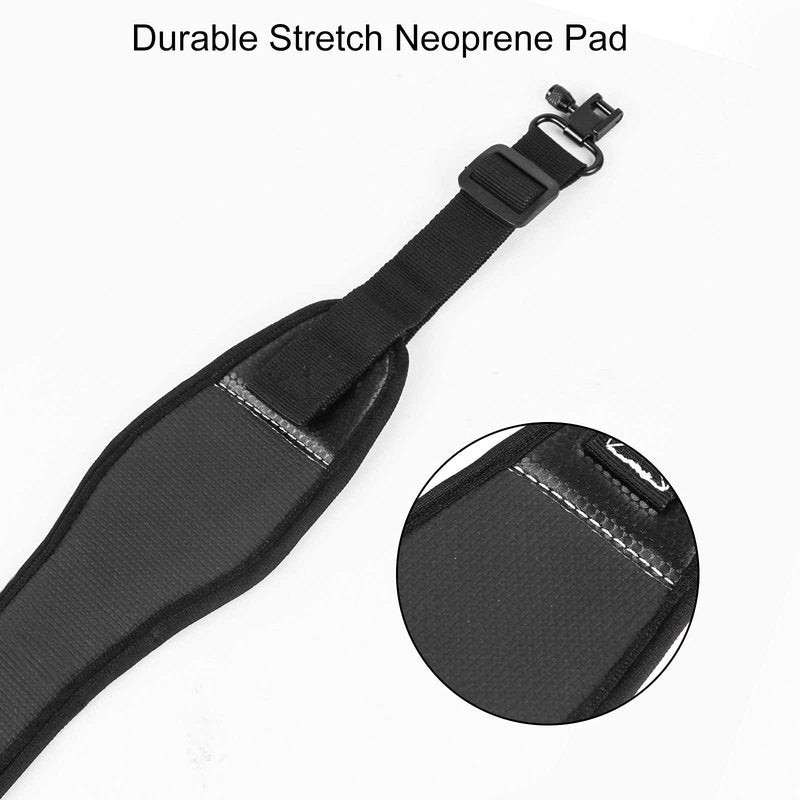 Yutetuter 1-Pack Gun Sling Two Point Sling Shoulder Padded Length Adjustable Strap with Removable Swivel