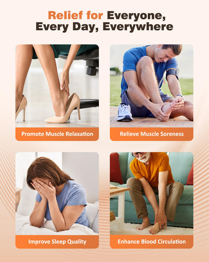 Foot Massager Machine with Heat, Shiatsu Deep Kneading Foot Massager with Remote, Compression, Multi-Massage Modes, Auto-Off Timers, Gifts for Women Men