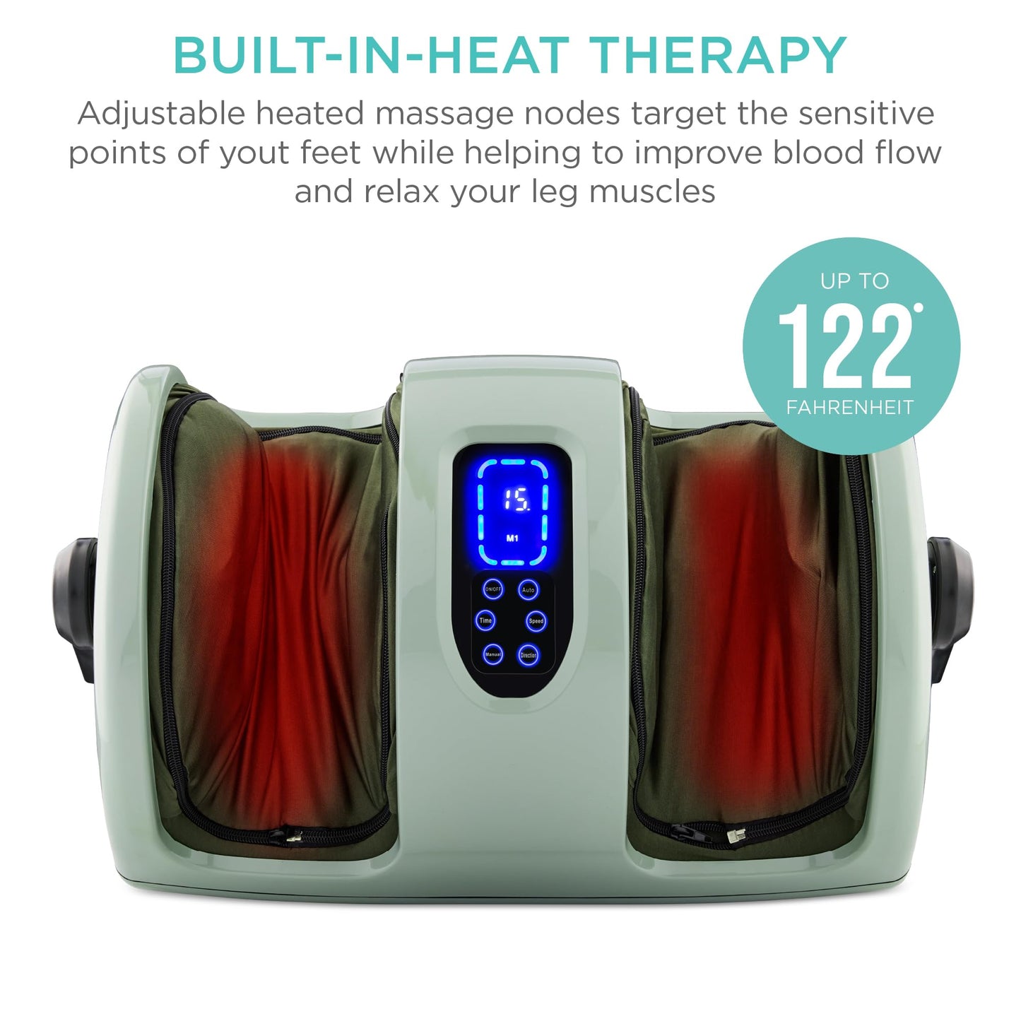 Best Choice Products Heated Shiatsu Foot Massager for Pain Relief, Plantar Fasciitis, Neuropathy, Blood Circulation w/Compact Design - Burgundy