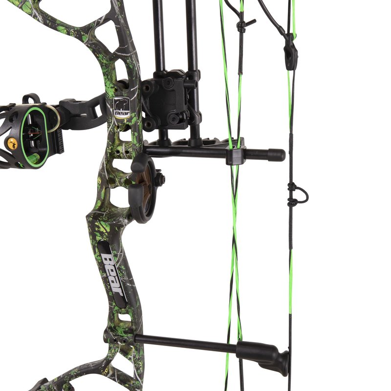 Bear Archery Royale RTH Compound Bow, Ready-to-Hunt Package, Right Handed Archers, 27" Bow, Adjustable Draw Weight 5-50lbs, Adjustable Draw Length 12"-27", Toxic