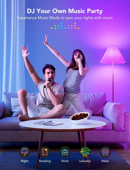 Govee Smart Bulb RGBWW, 1000lm Wi-Fi LED Bulbs B22, Smart Light Dimmable, DIY 16 Million Color, 64 Dynamic Scenes, Works with Alexa & Google Assistant, 1 Pack