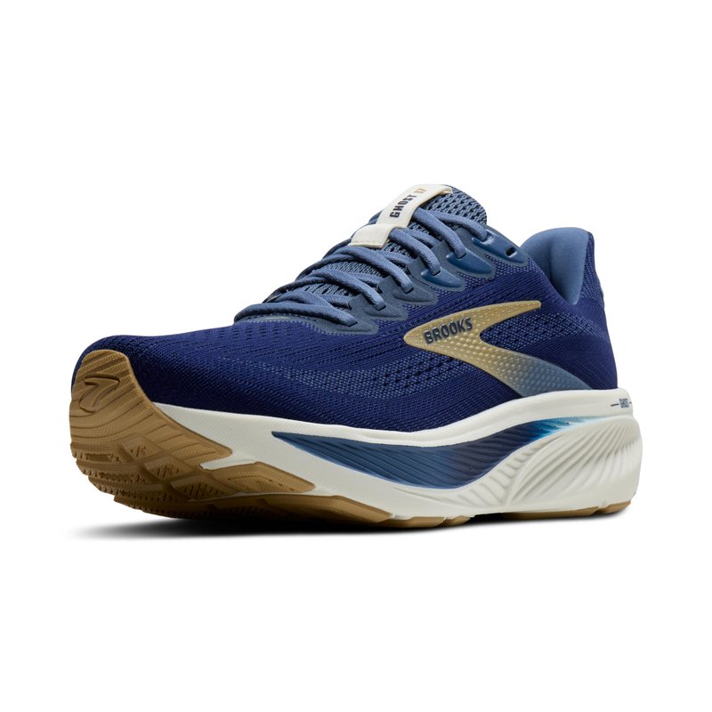 Brooks Men’s Ghost 17 Neutral Running Shoe - Beacon Blue/Moonlight/Starfish - 7.5 Medium