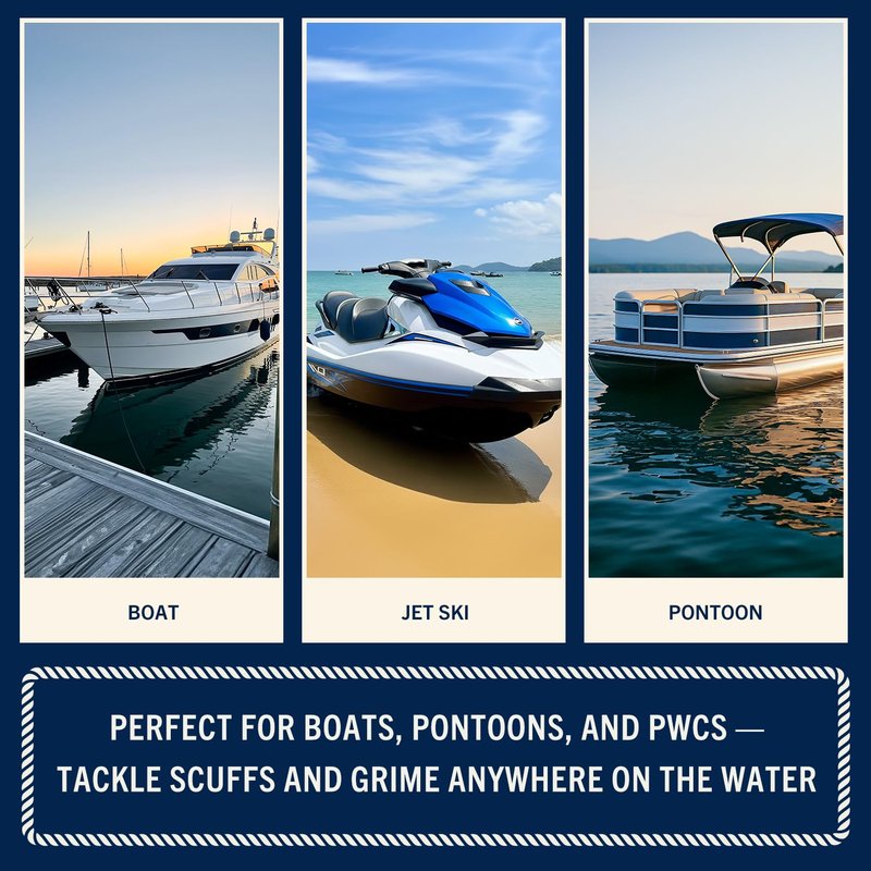 RainierSupplyCo Boat Scuff Eraser - Magic Boat Erasers for Cleaning Seats, Hulls, & Interiors - Non-Toxic & Safe for Vinyl, Leather & Fiberglass Surfaces - Ideal for Pontoon and Marine Cleaning Kits
