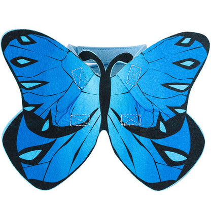 Cat Dog Butterfly Costume Wings for Halloween Party Decoration, Halloween Dog Cat Costume, Puppy Cat Dress Up Accessories (Blue)