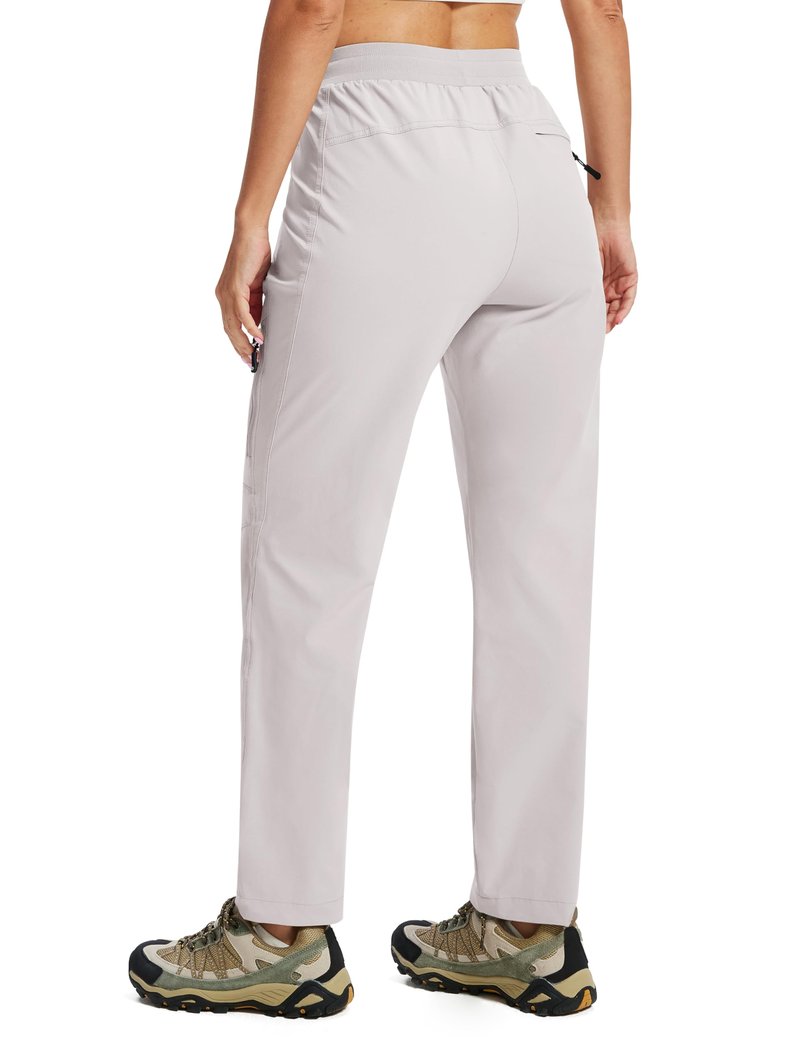 AIRIKE Women's Hiking Pants Lightweight Quick Dry Cargo Pants Casual Work Travel Outdoor Pant Ash Gray M