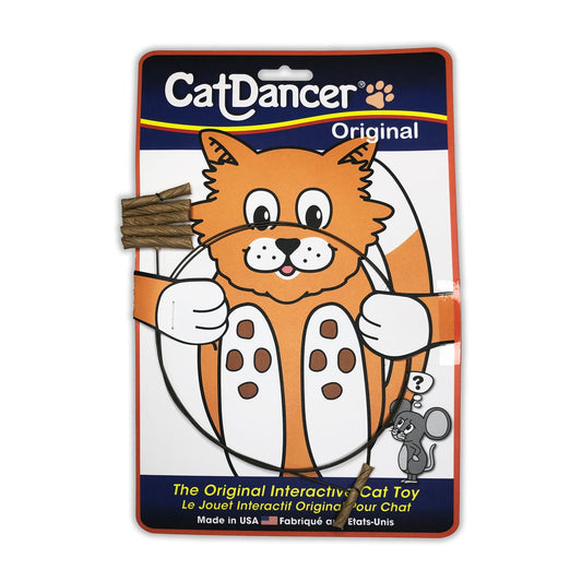 Cat Dancer Interactive Cat Toy - Fun and Fitness for Your Furry Friend - Engaging Paper Roll Attached with 30 Inches Flexible Spring Steel Wire for Playful Cats – 2 Pack