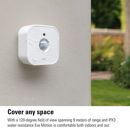 Eve Motion (Matter) – Smart indoor and outdoor motion sensor with light sensor, smart control of devices, Thread, works with Apple Home, Alexa, Google Home, SmartThings, requires Thread Border Router
