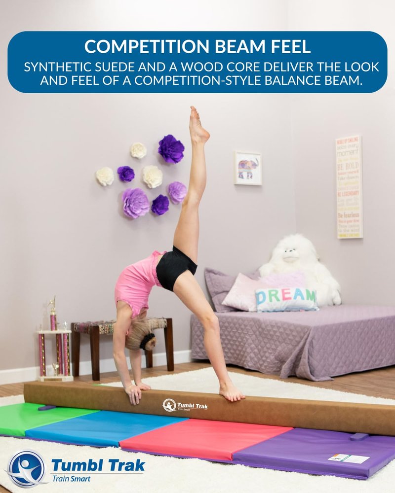 Tumbl Trak Addie Beam 8FT Suede Training Floor Balance Beam
