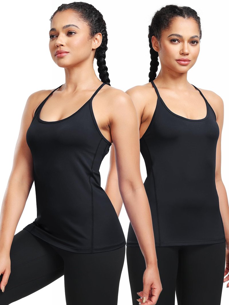 NELEUS Women's Running Tank Tops Racerback Athletic Workout Yoga Shirts,3 Pack,Black/Grey/White,US XL,EU 2XL