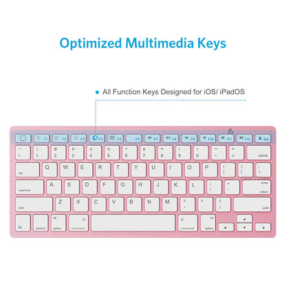 OMOTON Bluetooth Keyboard Compatible with iPad 10th Generation, iPad 10.2 (9th/8th/7th), iPad Pro 13/12.9/11 inch, iPad Air/Mini and More iOS Devices, White