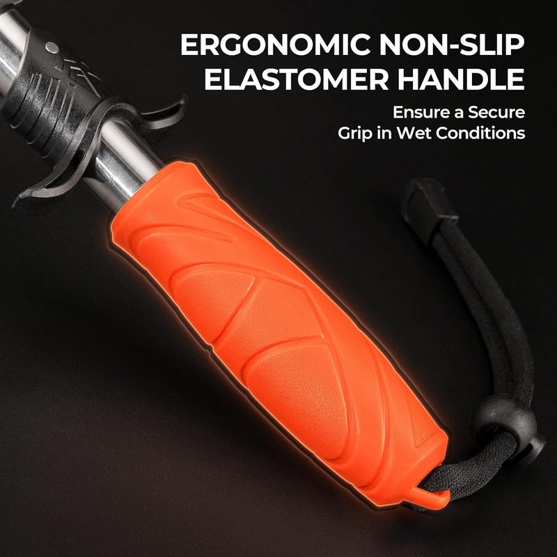 KastKing Paradox 9" Lip Grip - Corrosion-Resistant Stainless Steel Fish Landing Tool with Non-Slip Handle & Adjustable Wrist Strap