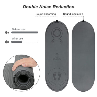 Jump Rope Mat 71"x24" Large Non-Slip Indoor Outdoor Exercise Fitness Mat, High-Density Workout Shock Absorption for Home Gym Flooring Concrete Jumping Rope